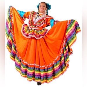 Orange folklórico performance dress! 🧡🧡🧡